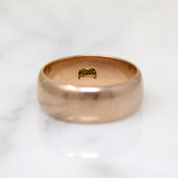 Rosy 14k Gold Wide Band Size 6 by Bowden & Co.