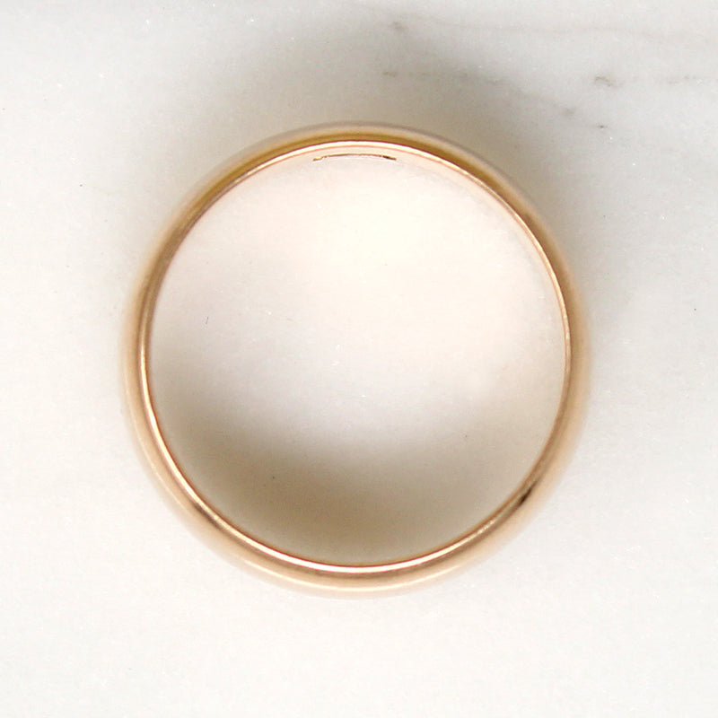 Rosy 14k Gold Wide Band Size 6 by Bowden & Co.