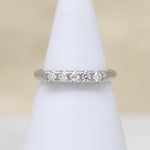 Tasteful Diamond & Platinum Retro Wedding Band