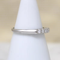 Tasteful Diamond & Platinum Retro Wedding Band
