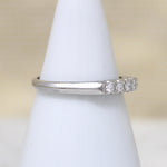 Tasteful Diamond & Platinum Retro Wedding Band
