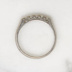 Tasteful Diamond & Platinum Retro Wedding Band