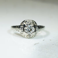 Dreamy Deco Filigree OMC Diamond Ring