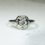 Dreamy Deco Filigree OMC Diamond Ring