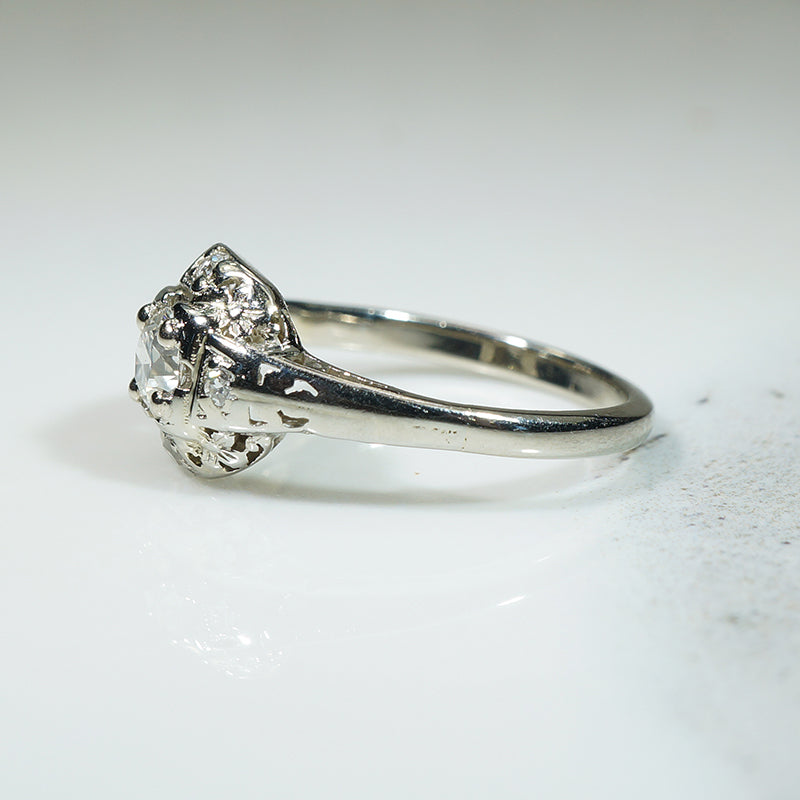 Dreamy Deco Filigree OMC Diamond Ring