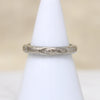 Lush Dogwood Blossom 18k White Gold Band