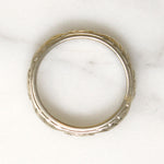 Lush Dogwood Blossom 18k White Gold Band