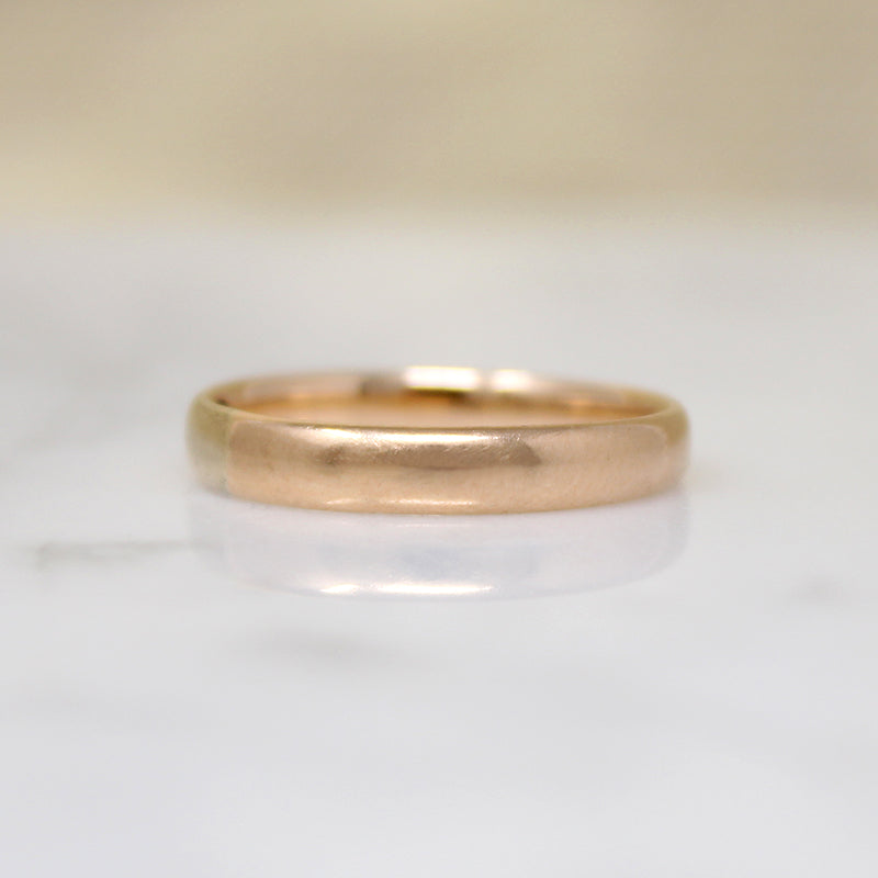 Art Deco Era 14k Gold Half Round Band Size 7.25