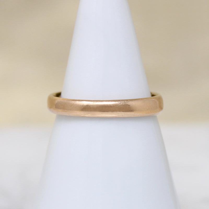 Art Deco Era 14k Gold Half Round Band Size 7.25