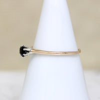 Velvety Blue Sapphire in Classic Solitaire Ring