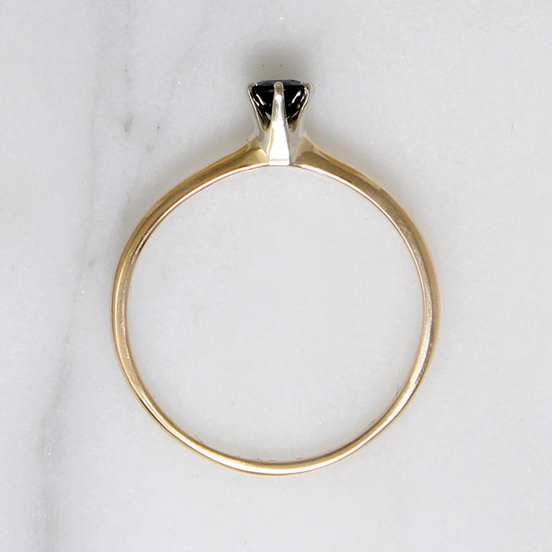 Velvety Blue Sapphire in Classic Solitaire Ring
