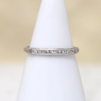 Belle's Beauty Diamond & Engraved Platinum Band