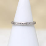 Belle's Beauty Diamond & Engraved Platinum Band