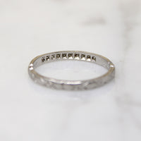 Belle's Beauty Diamond & Engraved Platinum Band