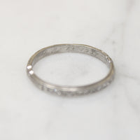 Belle's Beauty Diamond & Engraved Platinum Band