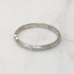Belle's Beauty Diamond & Engraved Platinum Band