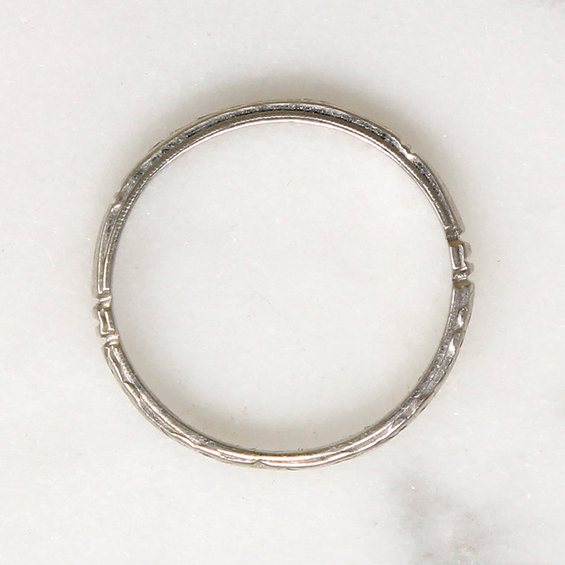 Belle's Beauty Diamond & Engraved Platinum Band