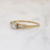 Two-Tone Gold Retro Diamond Solitaire Ring