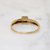 Two-Tone Gold Retro Diamond Solitaire Ring