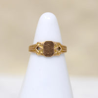 Tiny 10k Gold Art Deco Signet Ring