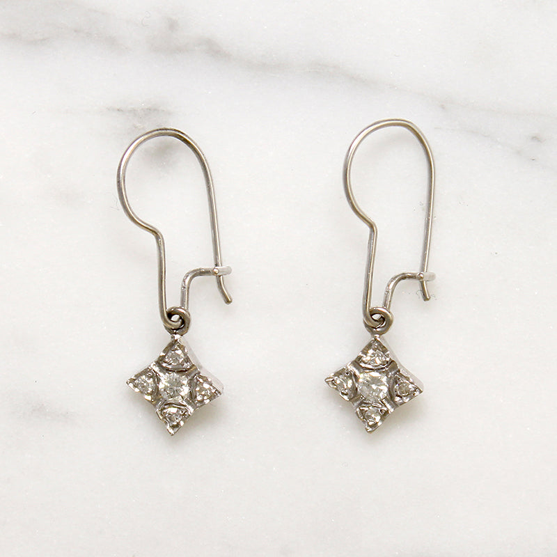 Starry Little Diamond Drop Earrings
