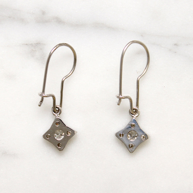 Starry Little Diamond Drop Earrings