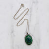 Brilliant Malachite Bull's Eye in Sterling Pendant