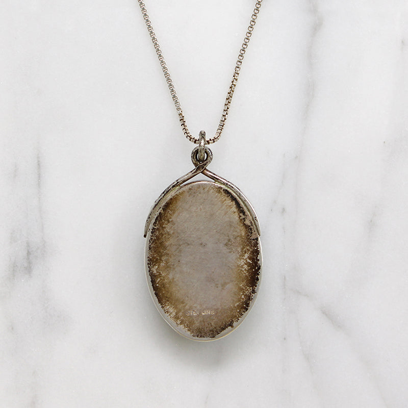 Brilliant Malachite Bull's Eye in Sterling Pendant