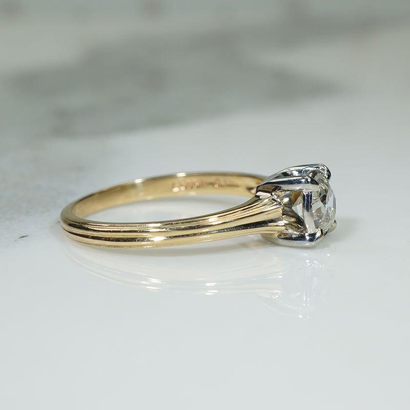 Mid Century Gold and Platinum Solitaire