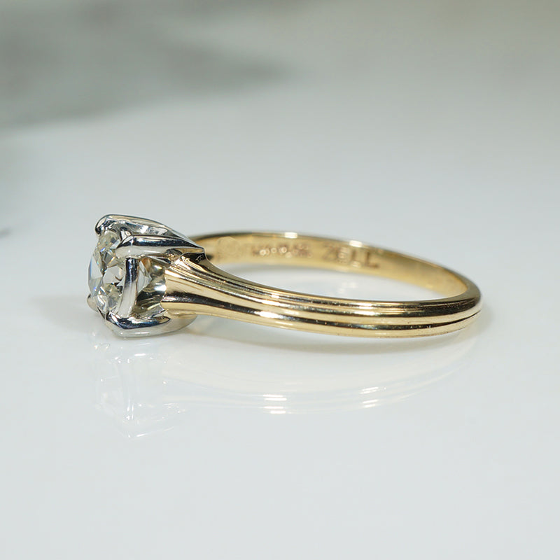 Mid Century Gold and Platinum Solitaire