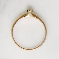Dainty Emerald & Gold Solitaire Ring