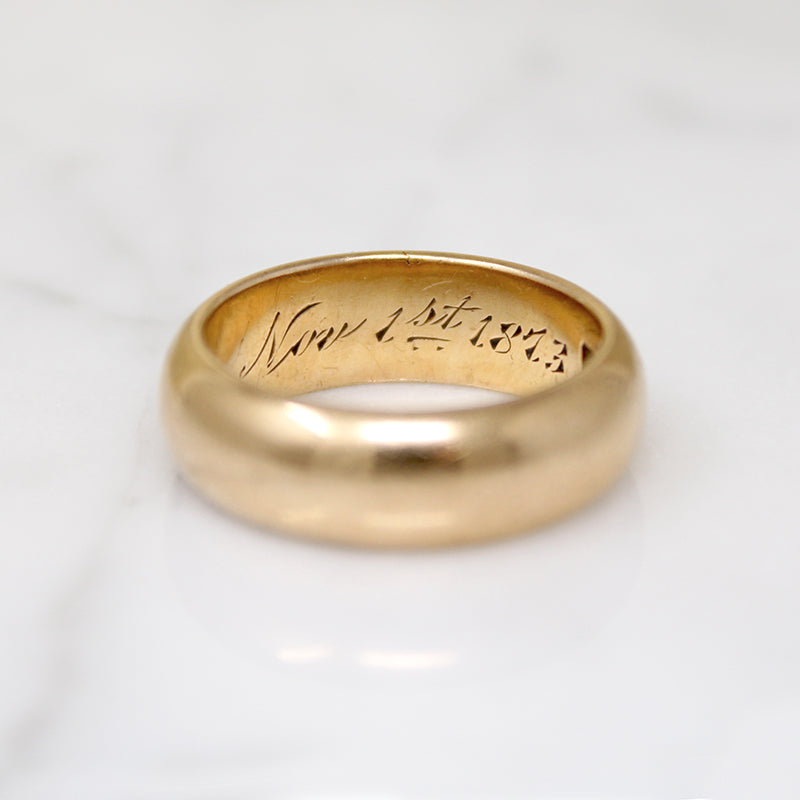 Voluptuous Victorian 18k Gold Wedding Band