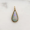 Fiery Pale Lavender Opal Teardrop & 14k Gold Pendant