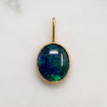 Otherworldly Black Opal & 14k Gold Pendant