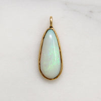 Shimmering Opal Tear Drop in 14k Gold Pendant