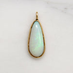 Shimmering Opal Tear Drop in 14k Gold Pendant