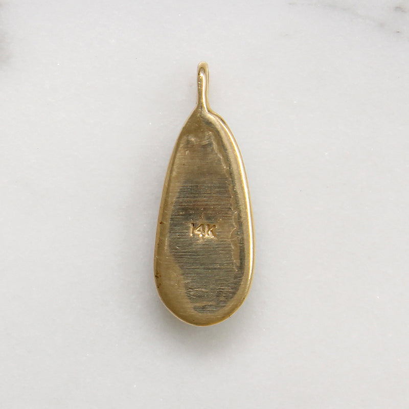 Shimmering Opal Tear Drop in 14k Gold Pendant