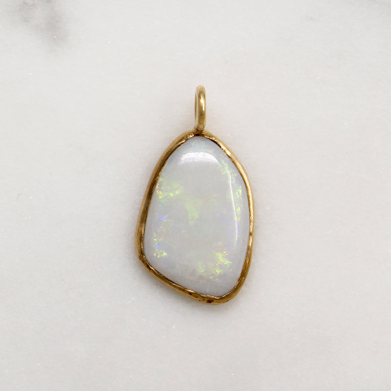Free Form Opal in 14k Gold Pendant