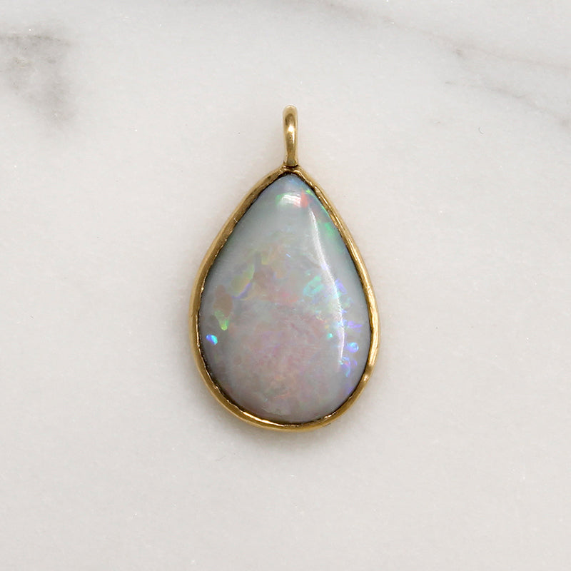 Magical Pale Lavender Opal in 14k Gold Pendant