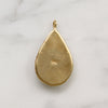 Iridescent White Opal Drop in 14k Gold Pendant