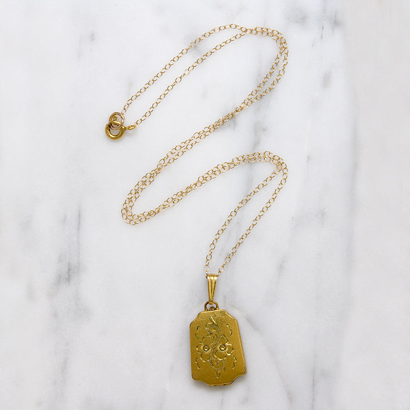 Charming Engraved 1939 Gold Fill Locket