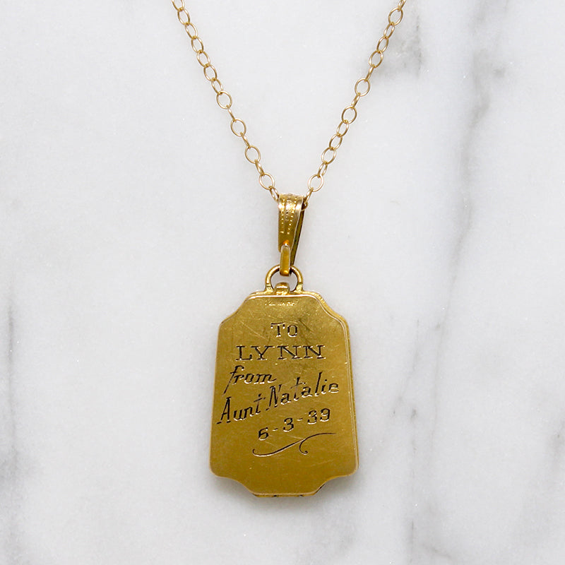 Charming Engraved 1939 Gold Fill Locket