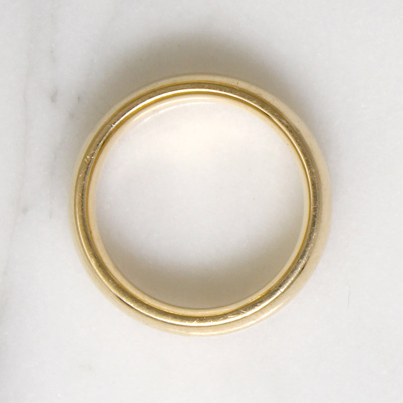 Curvaceous Size 4.5 14k Gold Wedding Band
