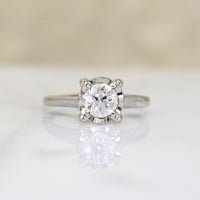 Brilliant .71ct Old European Cut Retro Solitaire Ring