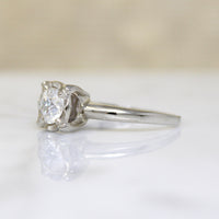 Brilliant .71ct Old European Cut Retro Solitaire Ring
