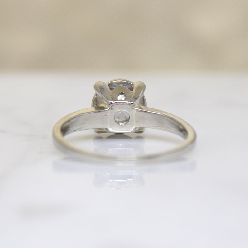 Brilliant .71ct Old European Cut Retro Solitaire Ring