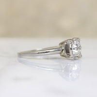 Brilliant .71ct Old European Cut Retro Solitaire Ring