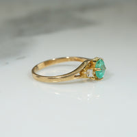 Little Emerald and Diamond Ring