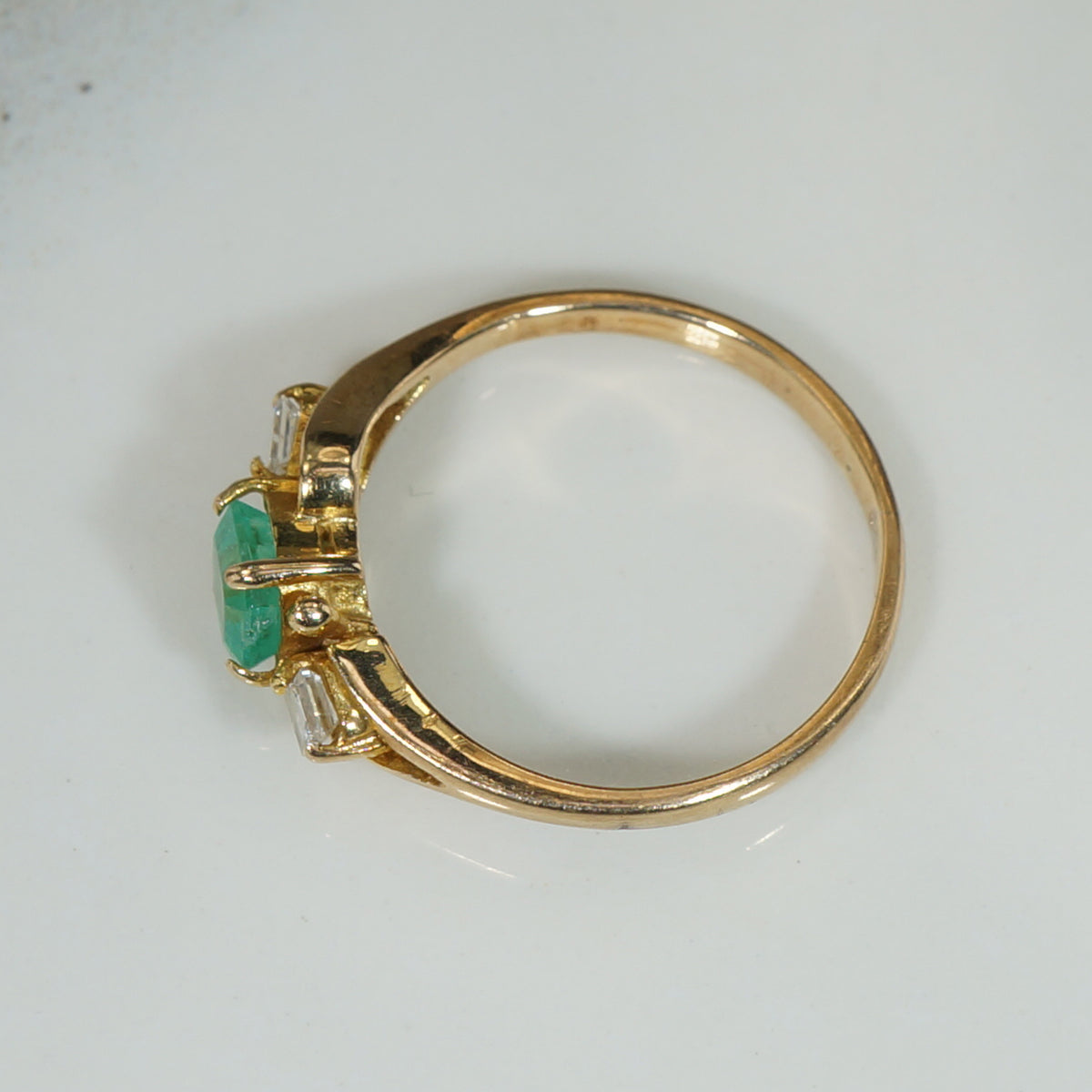 Little Emerald and Diamond Ring