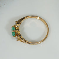 Little Emerald and Diamond Ring